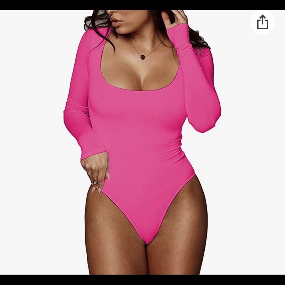 Brand new pink leotard, long sleeve Small
